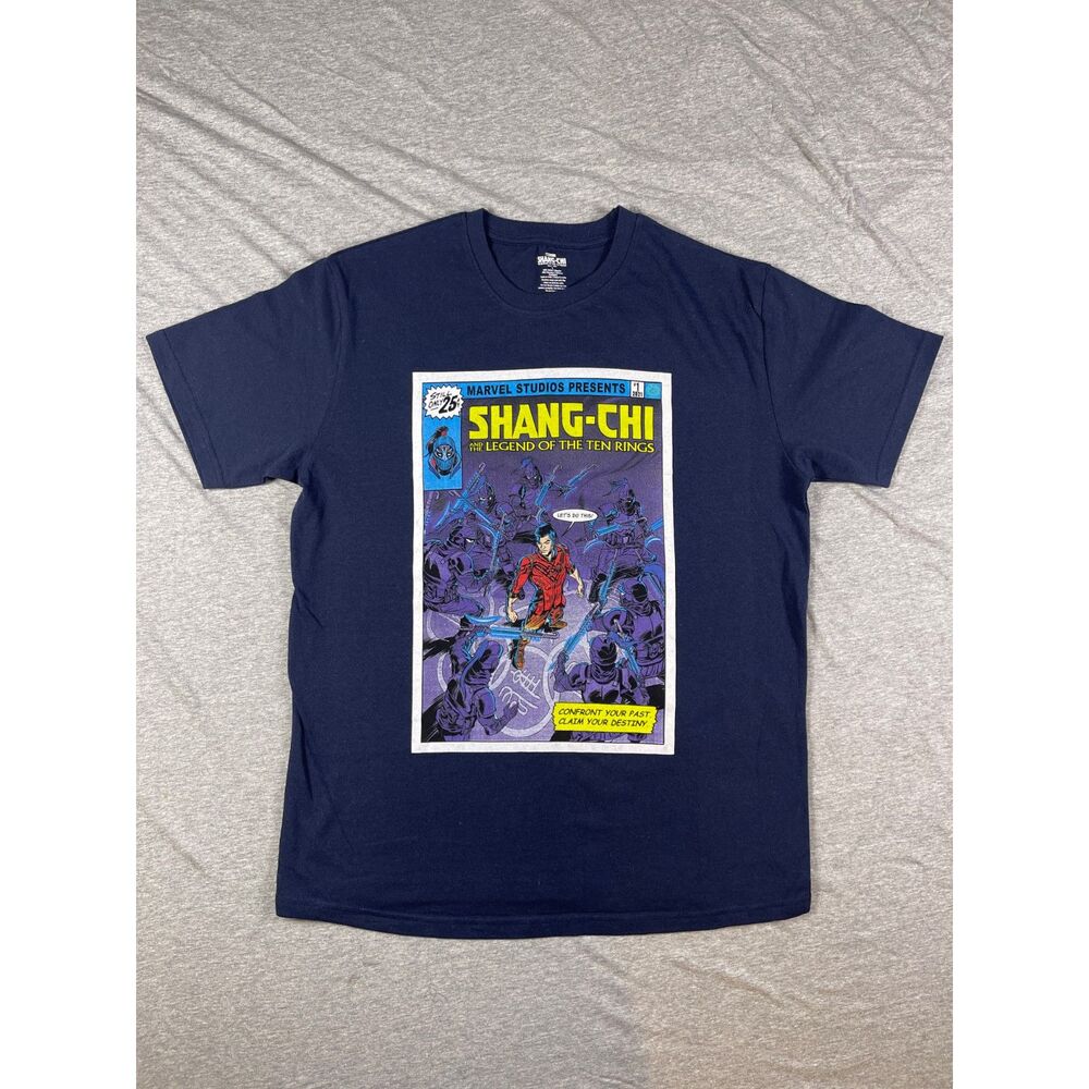 Marvel Shang-Chi And The Legend Of The Ten Rings Comic Book Style Graphic Tee Lg